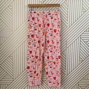 Sleep Sense cotton blend Pumpkin Spice Latte Coffee Jersey Knit Pajama Pants S